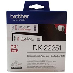 BROTHER DK22251 PAPER ROLL White Paper 62mmx15.24mm.