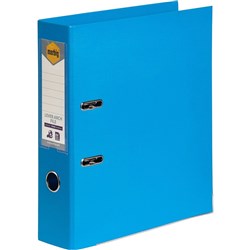 MARBIG A4 LEVER ARCH SKY BLUE FOLDER LINEN FINISH