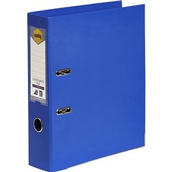 MARBIG A4 LEVER ARCH ROYAL BLUE FOLDER LINEN FINISH