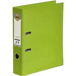 MARBIG A4 LEVER ARCH LIME FOLDER LINEN FINISH