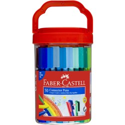 FABER-CASTELL CONNECTOR PEN ASSORTED TUB OF 50 discontinued