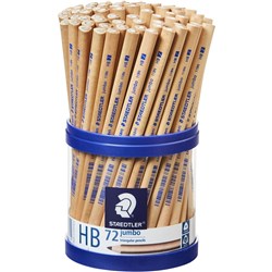 STAEDTLER HB NATURAL JUMBO Triangular  PENCIL Cup of 72