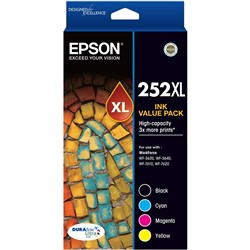 EPSON 252 XL VALUE PACK HIGH YIELD 4 PK