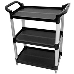 COMPASS  3 SHELF UTILITY CART Small, Black Assembly required