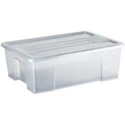 ITALPLAST 10L STORAGE BOX I204 Clear