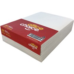 OFFICE CHOICE NOTE PAD A4 LINED 80 LEAF BOND 50GSM PACK 10 CVC