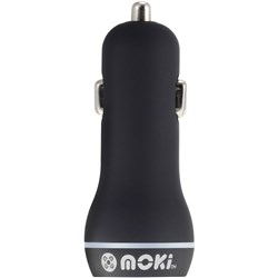 MOKI DAUL USB CAR CHARGER BLACK