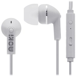 MOKI NOISE ISOLATION EARBUDS WITH MICROPHONE & CONTROL WHITE
