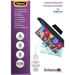 Fellowes Laminating Pouches A3 125 Micron PACK 100