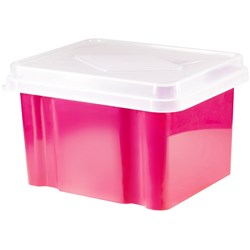Italplast Storage - File Box Watermelon Base - Clear Lid