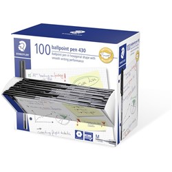 STAEDTLER 430 BALLPOINT PEN 1.0mm Black Pack of 100