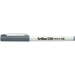 ARTLINE 210 0.6MM FINELINER Pen Grey BOX OF 12