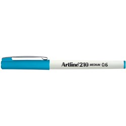 ARTLINE 210 0.6MM FINELINER Pen Sky Blue BOX OF 12