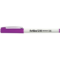 ARTLINE 210 0.6MM FINELINER Pen Magenta BOX OF 12
