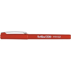 ARTLINE 220 0.2MM FINELINER Pen Dark Red Box of 12