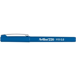 ARTLINE 220 0.2MM FINELINER Pen Royal Blue Box of 12