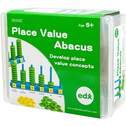 Edx Education Abacus Place Val Includes 3 Stands, 9 Rods, 81 and 9 Sets of Number Tiles