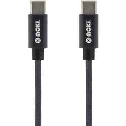 MOKI TYPE-C TO TYPE-C SynCharge Cable Braided Black