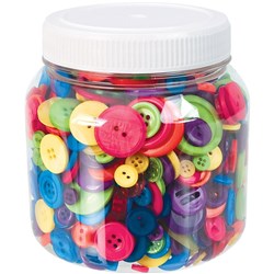 ZART BUTTONS BRIGHT ASSORTED Pack of 500g