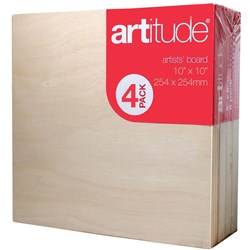 Artitude Board 10x10 Inch Thick Edge Pack of 4