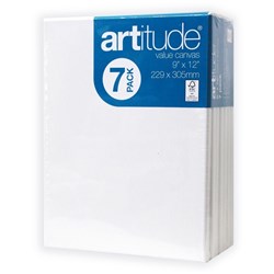 Artitude Canvas 9x12 Inch Thin Edge Pack of 6