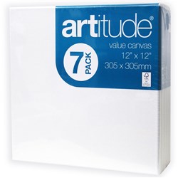 Artitude Canvas 12x12 Inch Thin Edge Pack of 6