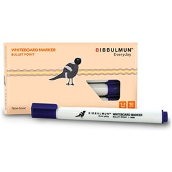 BIBBULMUN WHITEBOARD MARKER BL Bullet Blue PRICE IS EACH (BOX IS 10)