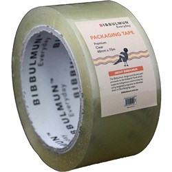 BIBBULMUN PACKING TAPE CLEAR Premium 48mmX75m SINGLE ROLL