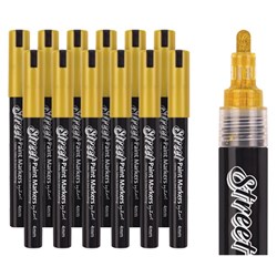 Street Paint Markers by Zart Gold Pack of 12