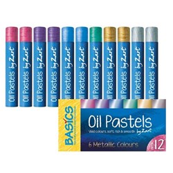 Basics Metallic Oil Pastels Pack of 12