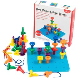 Edx Education Geo Pegs And Peg Board Activity Set Set of 36
