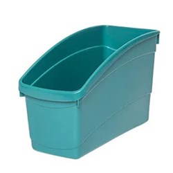 Plastic Book and Storage Tub Turqoise