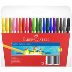 FABER CASTELL 20 FIBER TIP COLOURED TEXTA'S