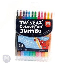 Micador Twistaz Jumbo Colourfun Twist Crayons Pack of 12