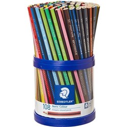Staedtler Noris Triangular Colour Pencils Classpack Cup of 108