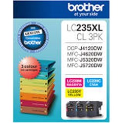 BROTHER LC235 XL 3PK INK CARTRIDGES VALUE PACK