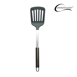 COOKING UTENSIL STAINLESS STEEL SLOTTED TURNER WITH NYLON HEAD SPATULAR