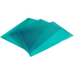 A4 PP WALLET GREEN PRESS STUD push button style aqua/green BTS
