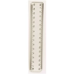 RULER SMALL HALF 15CM PLASTIC CLEAR