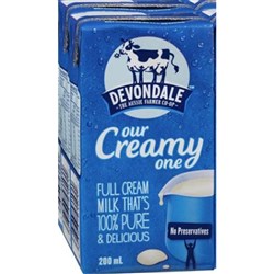 NORCO 200ML FULL CREAM UHT MILK CARTON OF 24