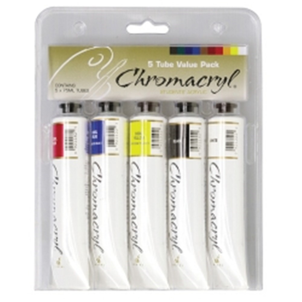 Art & Craft PAINT PRIMARY COLOURS 75ML PK5 ASSORTED BTS Dolphin